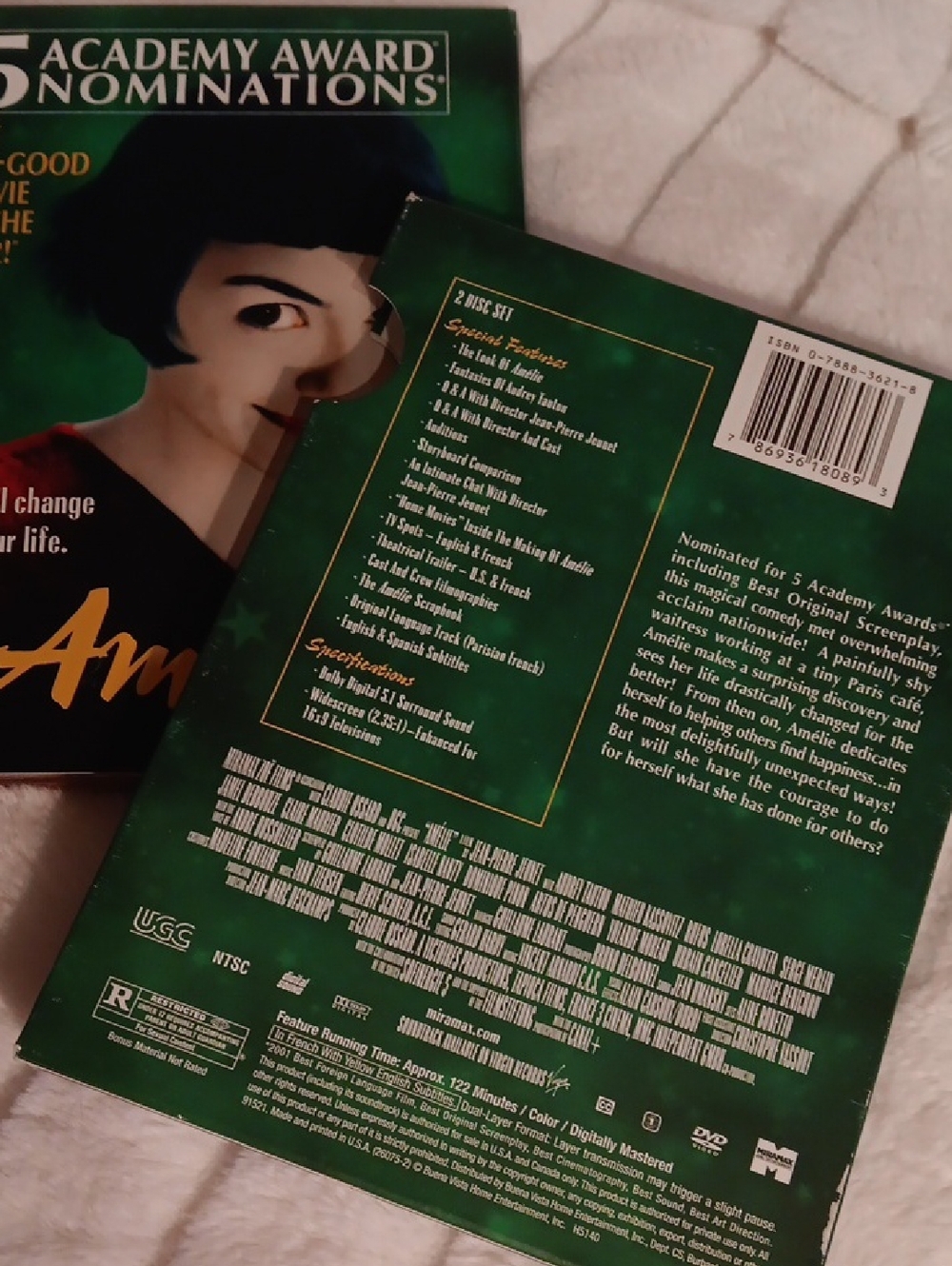 Amélie DVD Movie 5 Award Nominations